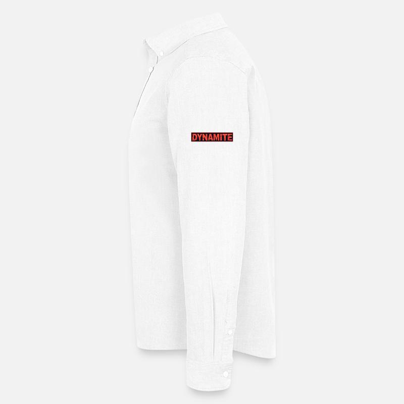 Dynamitisches rotes Grunge-Poster Männer Oxford Hemd von Stanley/Stella