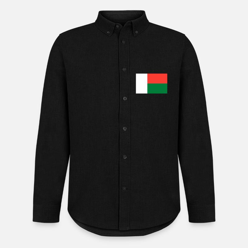 Madagaskar Flagge - Männer Oxford Hemd von Stanley/Stella - Schwarz