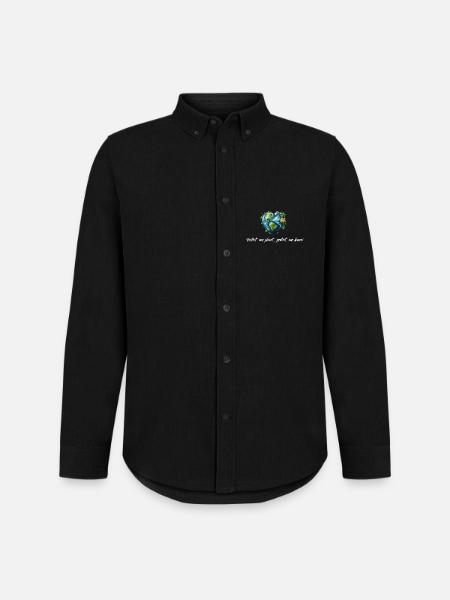 Protect our planet white - Men's Oxford Shirt by Stanley/Stella - black