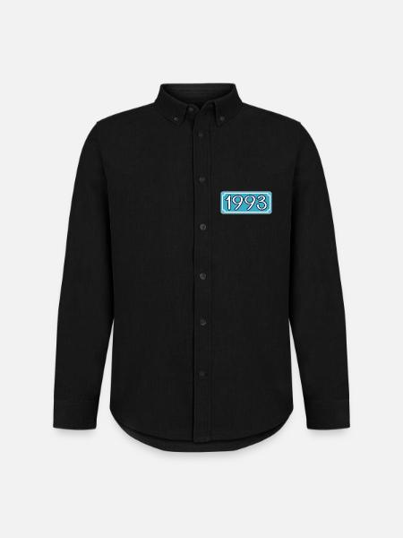 Year 1993 - Year 93 - LETTERING - Men's Oxford Shirt by Stanley/Stella - black