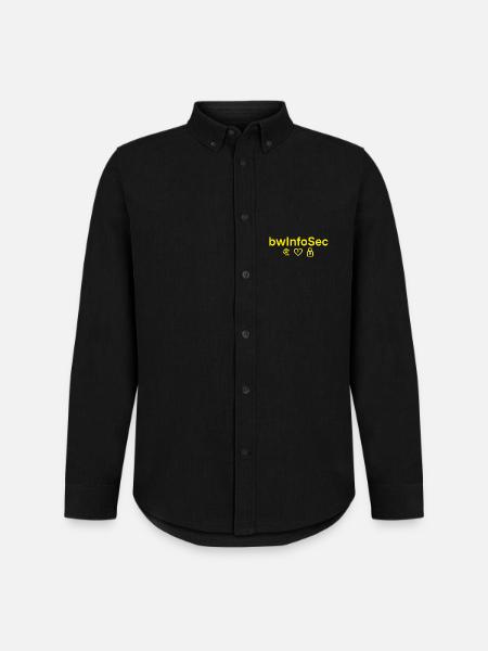 bwInfoSec - Education loves - yellow - Männer Oxford Hemd von Stanley/Stella - Schwarz