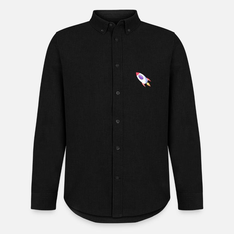 Space Rocket Pop Comic - Chemise Oxford homme Stanley/Stella - noir