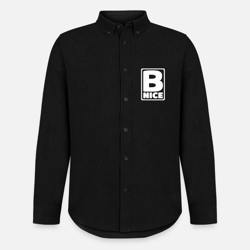 B NICE - Männer Oxford Hemd von Stanley/Stella - Schwarz