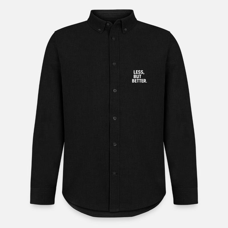 Less, but better - Männer Oxford Hemd von Stanley/Stella - Schwarz