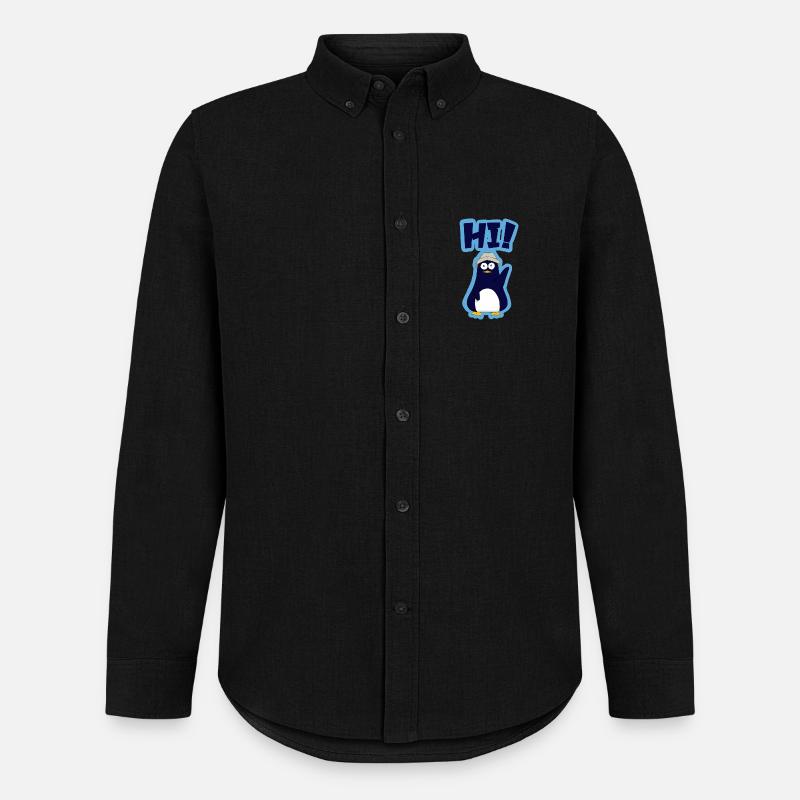 Pingiun Stevie - Männer Oxford Hemd von Stanley/Stella - Schwarz