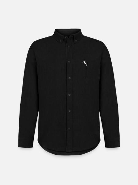 Zen-Libelle – Minimalistischer Kachimushi-Geist - Männer Oxford Hemd von Stanley/Stella - Schwarz