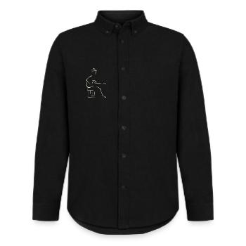 Blues guitarist - Men's Oxford Shirt by Stanley/Stella - black - Front - AI Model Male 185 dark (185cm)