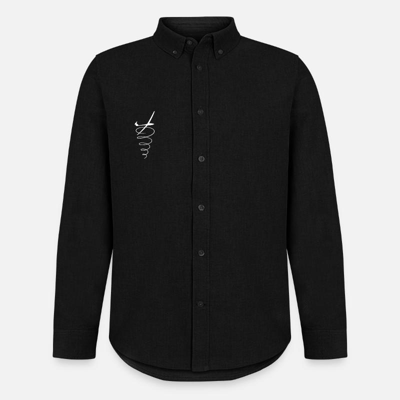 Thermalling Glider Bright - Männer Oxford Hemd von Stanley/Stella - Schwarz