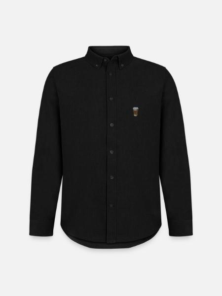Embroidered coffee mug - Men's Oxford Shirt by Stanley/Stella - black