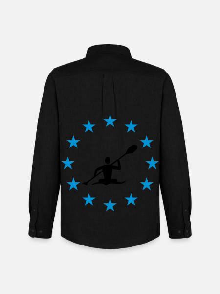 Canoeing in the star circle - Men's Oxford Shirt by Stanley/Stella - black