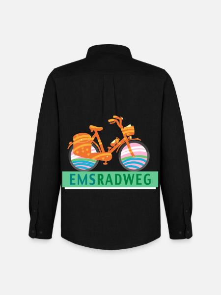 Emsradweg - Männer Oxford Hemd von Stanley/Stella - Schwarz