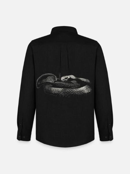 Snake - Chemise Oxford homme Stanley/Stella - noir