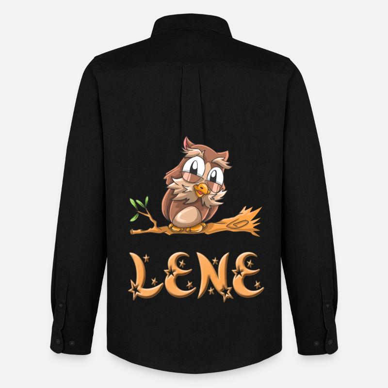 Eule Lene - Männer Oxford Hemd von Stanley/Stella - Schwarz