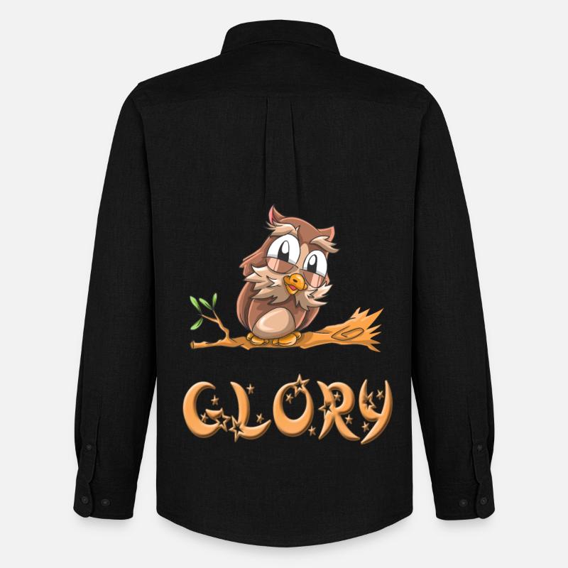 Eule Glory - Männer Oxford Hemd von Stanley/Stella - Schwarz