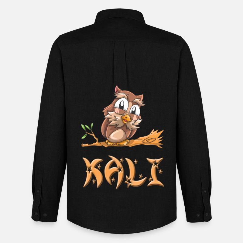 Eule Kali - Männer Oxford Hemd von Stanley/Stella - Schwarz