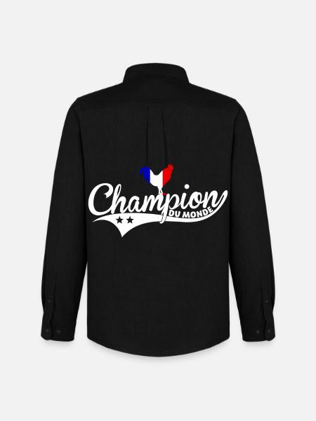 Champion du monde - Chemise Oxford homme Stanley/Stella - noir
