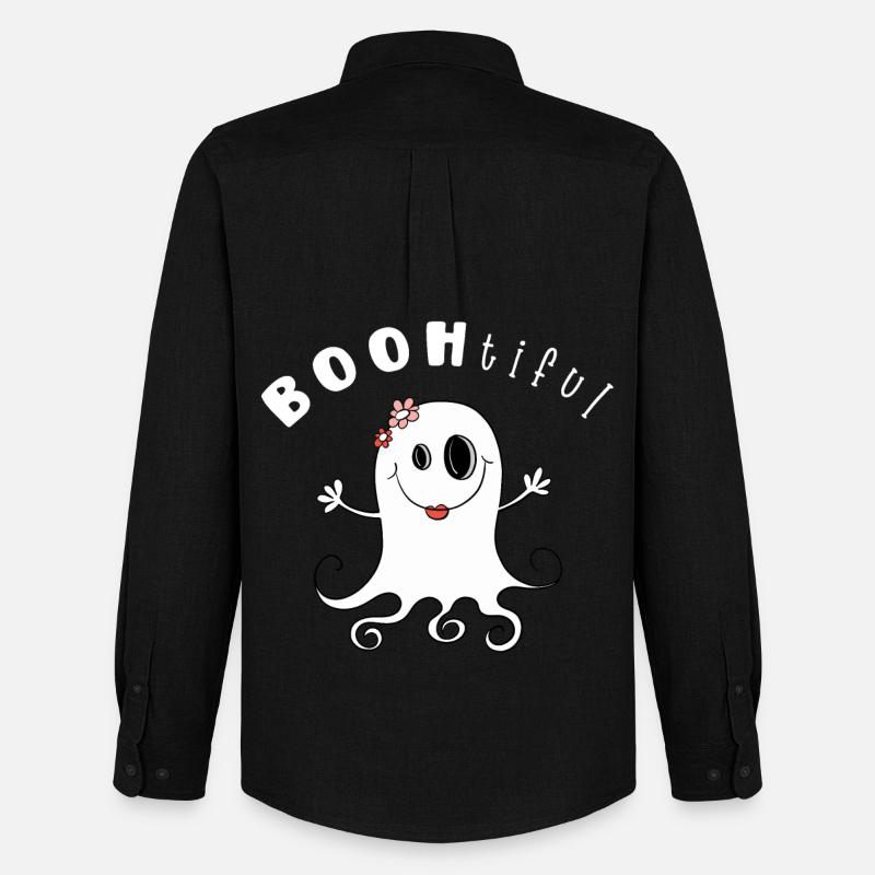 BOOHtiful Gespenst Mädchen I Halloween - Männer Oxford Hemd von Stanley/Stella - Schwarz
