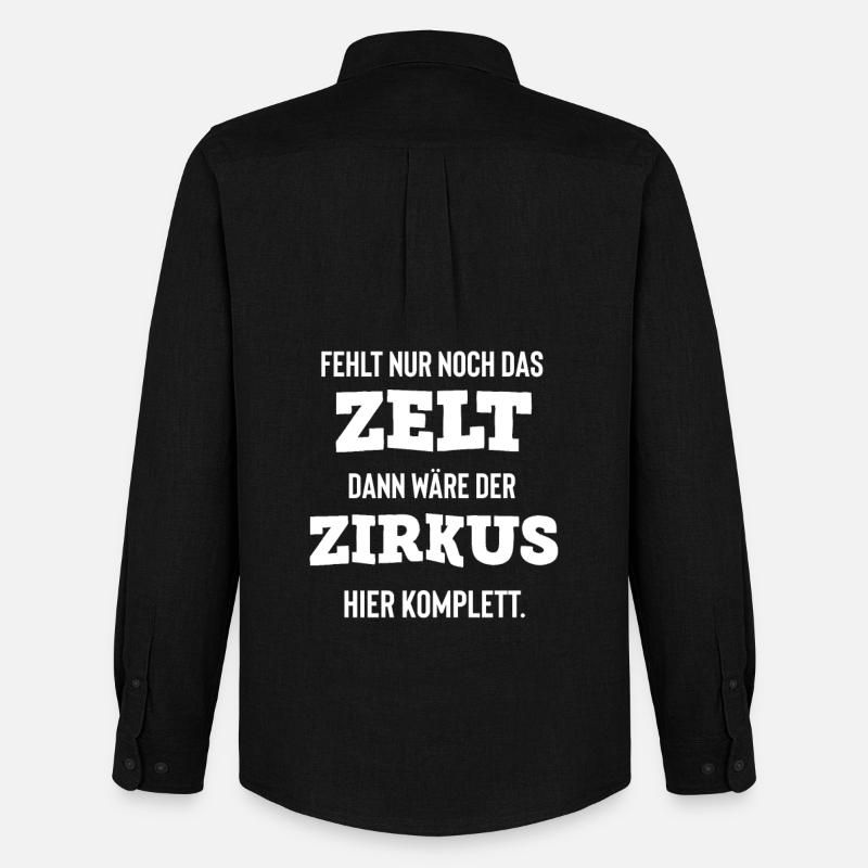 Zirkus - Männer Oxford Hemd von Stanley/Stella - Schwarz