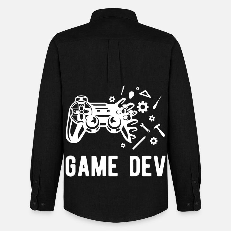 Game Dev - Männer Oxford Hemd von Stanley/Stella - Schwarz