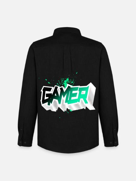 Gamer - Men's Oxford Shirt by Stanley/Stella - black