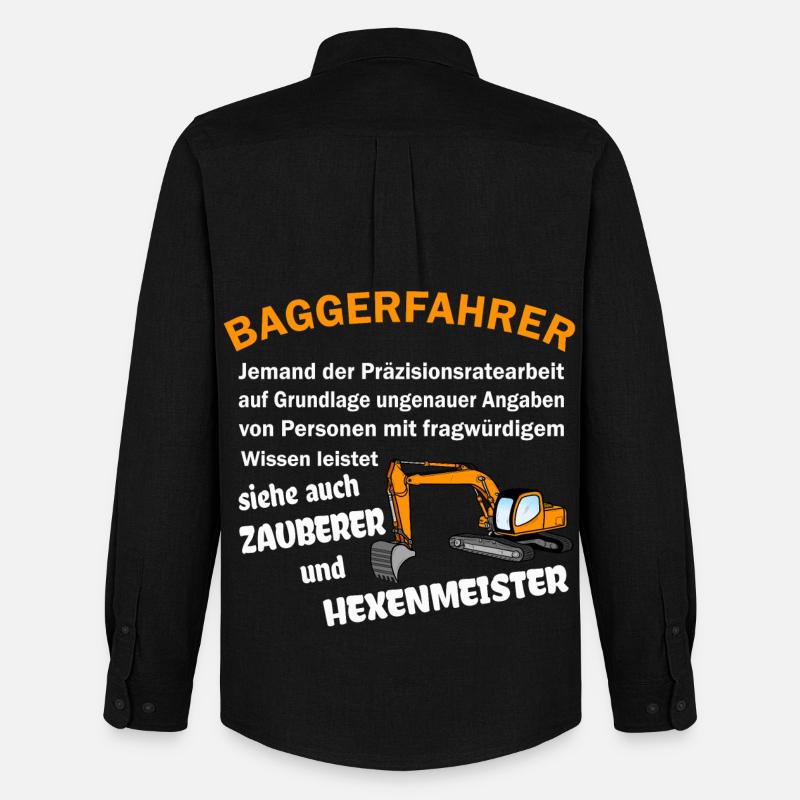 Baggerfahrer Zauberer Hexenmeister - Männer Oxford Hemd von Stanley/Stella - Schwarz