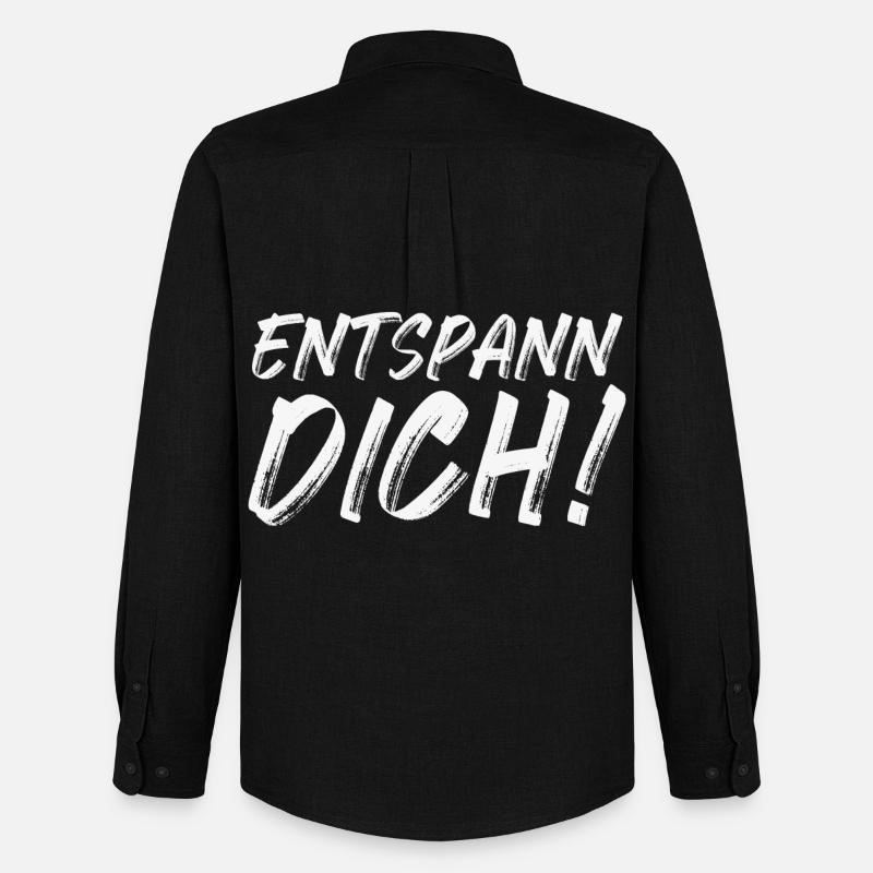 Entspann Dich! - Männer Oxford Hemd von Stanley/Stella - Schwarz