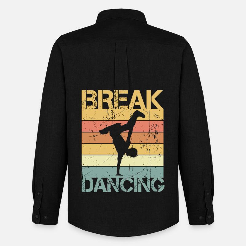 Breakdance - Männer Oxford Hemd von Stanley/Stella - Schwarz