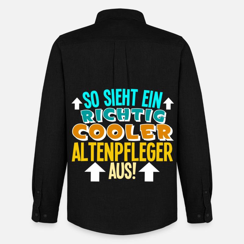 Altenpfleger - Männer Oxford Hemd von Stanley/Stella - Schwarz