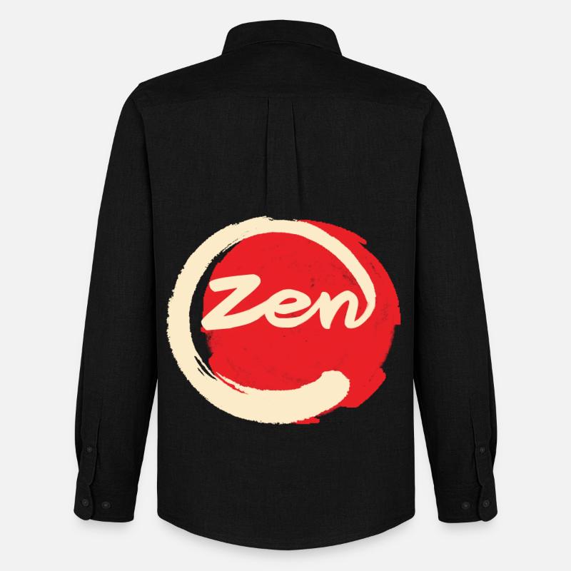 Zen - Männer Oxford Hemd von Stanley/Stella - Schwarz