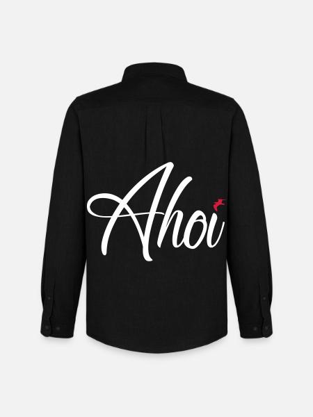 Ahoi - Männer Oxford Hemd von Stanley/Stella - Schwarz
