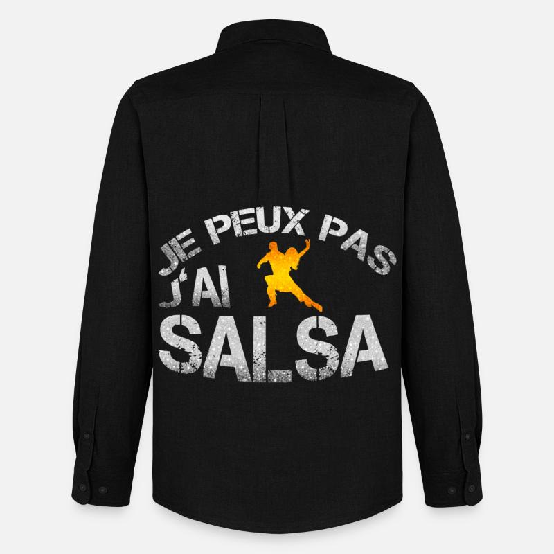 salsa - Männer Oxford Hemd von Stanley/Stella - Schwarz