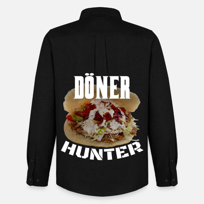 Döner Kebab Hunter - Männer Oxford Hemd von Stanley/Stella - Schwarz