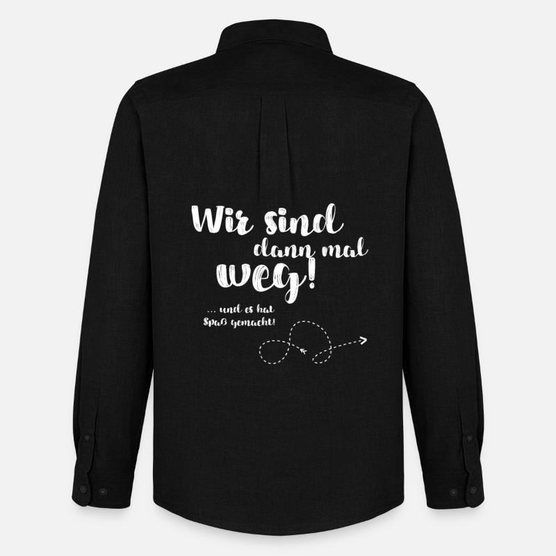 Wir sind dann mal weg - Männer Oxford Hemd von Stanley/Stella - Schwarz