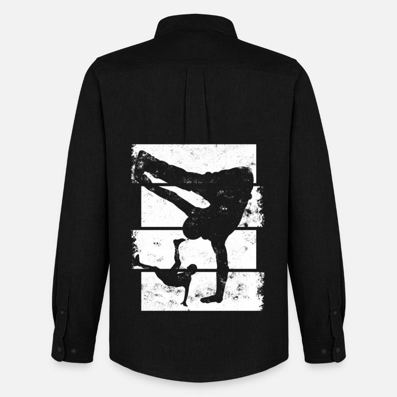 Breakdancer - Männer Oxford Hemd von Stanley/Stella - Schwarz