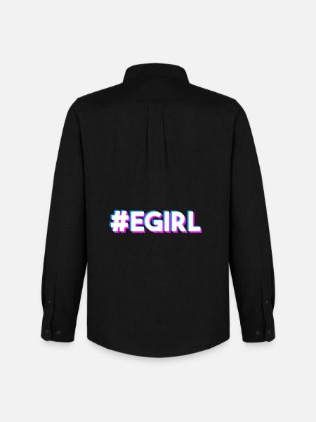 E-Girl Egirl Spruch - Männer Oxford Hemd von Stanley/Stella - Schwarz