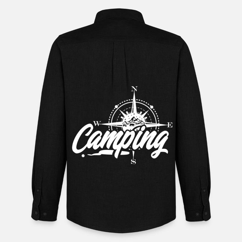 Camping - Männer Oxford Hemd von Stanley/Stella - Schwarz