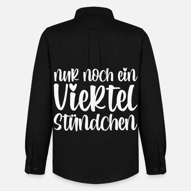 Nur Noch Ein Viertel Stündchen - Männer Oxford Hemd von Stanley/Stella - Schwarz
