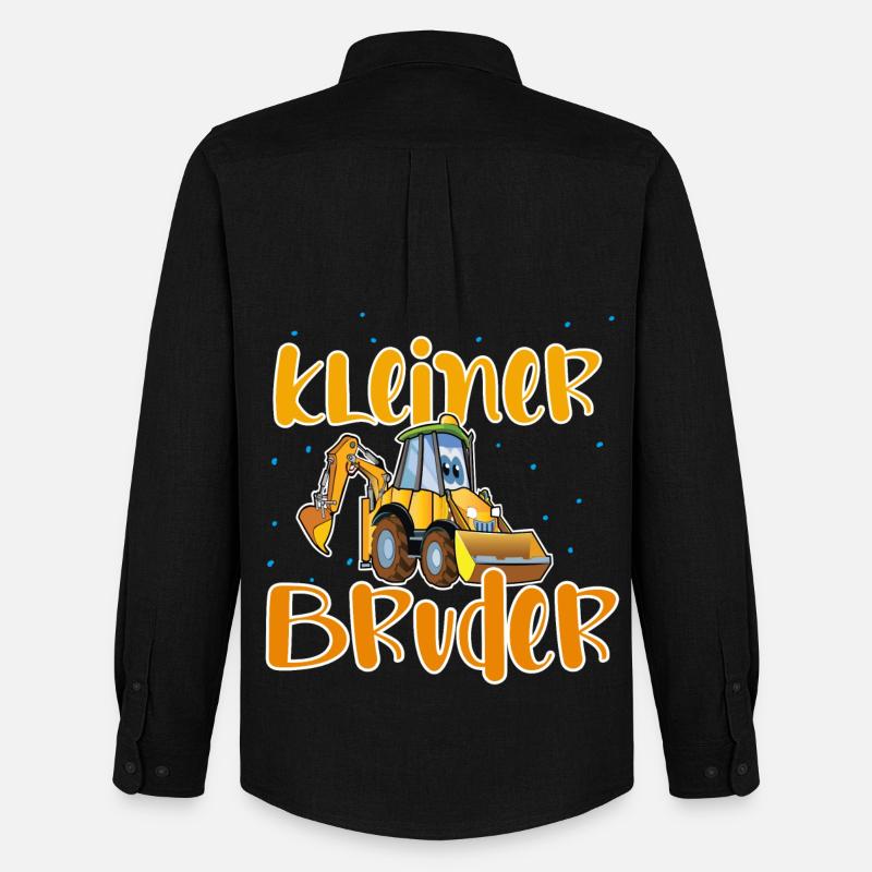 Kleiner Bruder Bagger - Männer Oxford Hemd von Stanley/Stella - Schwarz