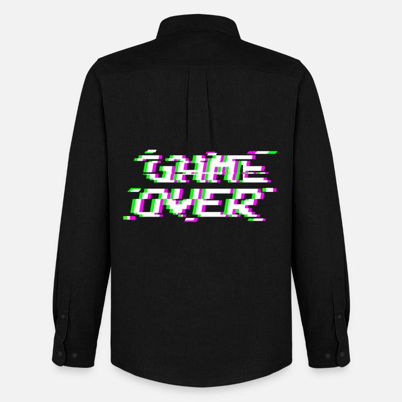 Game Over Glitch - Männer Oxford Hemd von Stanley/Stella - Schwarz