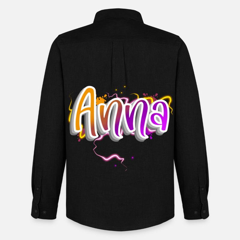 Anna - Männer Oxford Hemd von Stanley/Stella - Schwarz