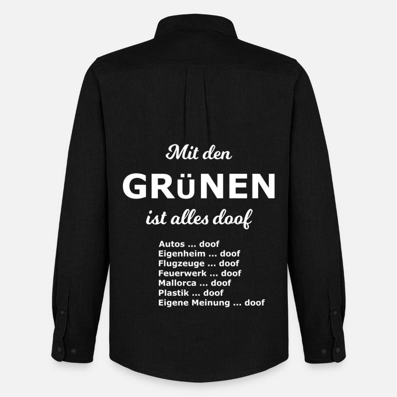 Doofe Partei - Männer Oxford Hemd von Stanley/Stella - Schwarz