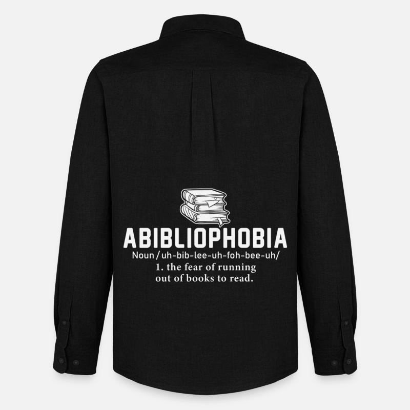 Abibliophobia Reading Bookworm Reader - Men's Oxford Shirt by Stanley/Stella - black