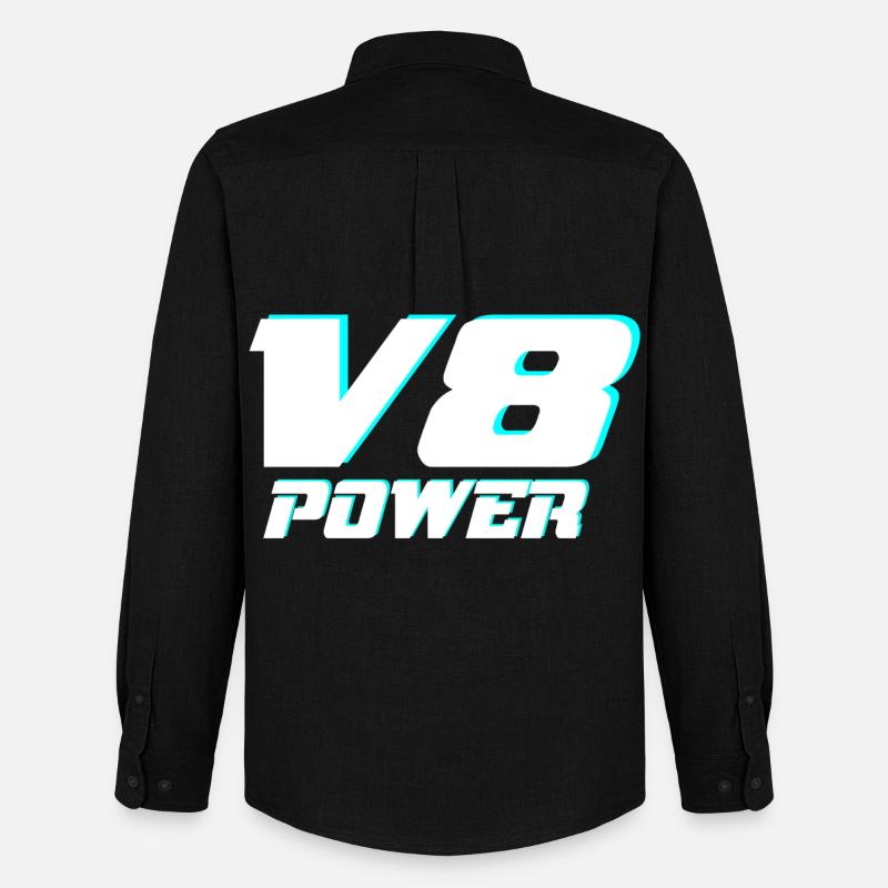 V8 - Männer Oxford Hemd von Stanley/Stella - Schwarz