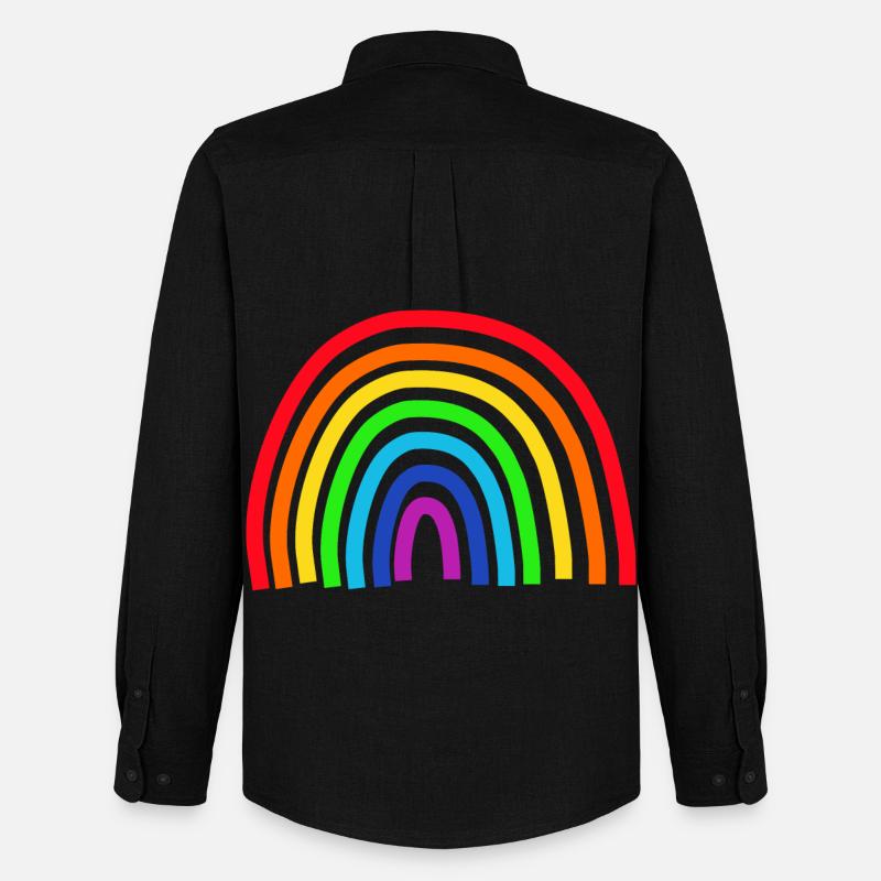 Regenbogen bunt - Männer Oxford Hemd von Stanley/Stella - Schwarz