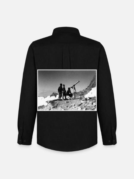 Three men and a telescope - Men's Oxford Shirt by Stanley/Stella - black
