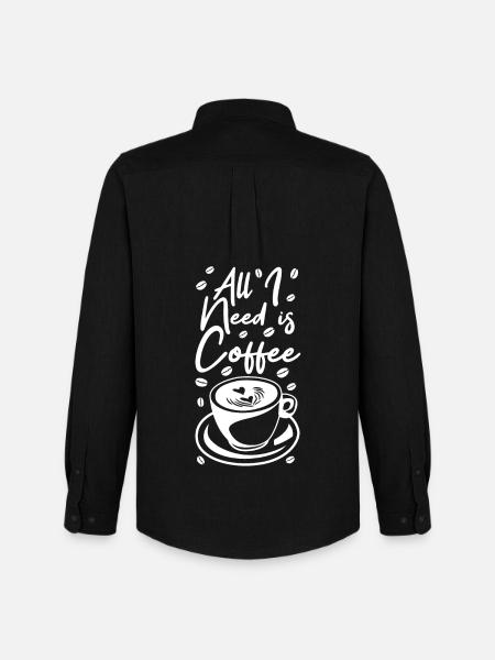 Funny coffee saying - Men's Oxford Shirt by Stanley/Stella - black