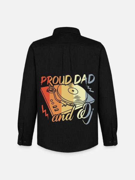 Diskjockey Papa - Männer Oxford Hemd von Stanley/Stella - Schwarz
