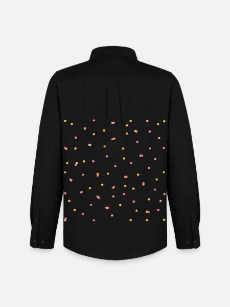 Confetti in pink & yellow - Men's Oxford Shirt by Stanley/Stella - black
