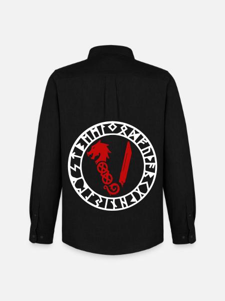 Symbol Der Wikinger - Männer Oxford Hemd von Stanley/Stella - Schwarz