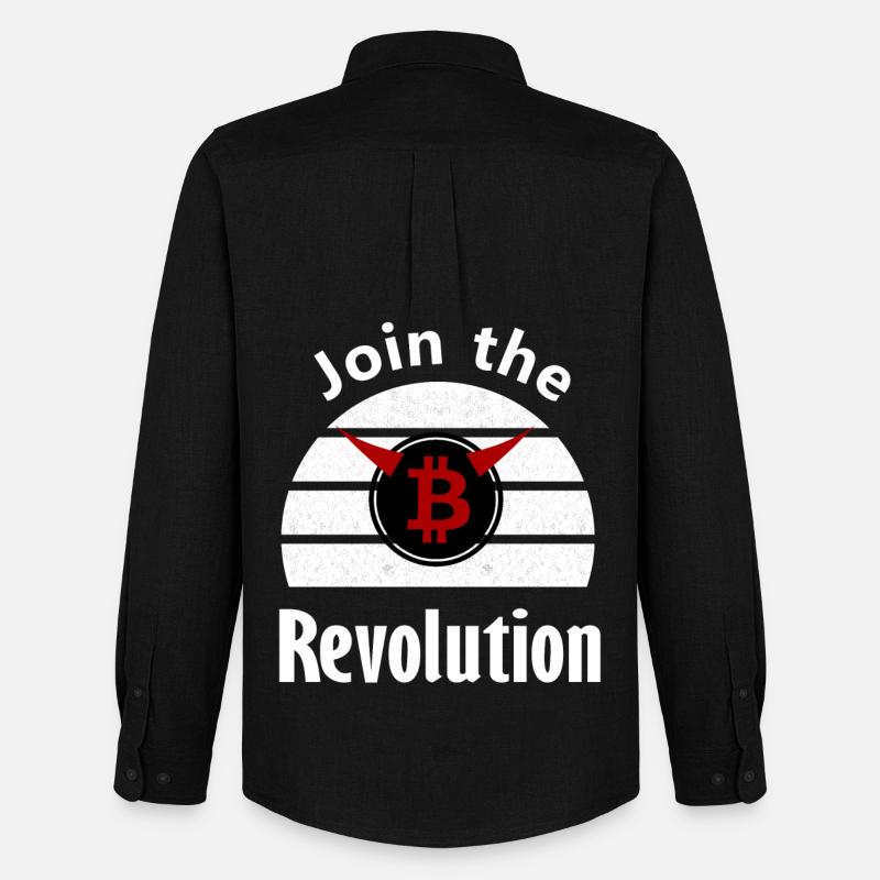 Der Coin Revolutionär - Männer Oxford Hemd von Stanley/Stella - Schwarz